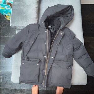 Black Hooded Puffer Jacket